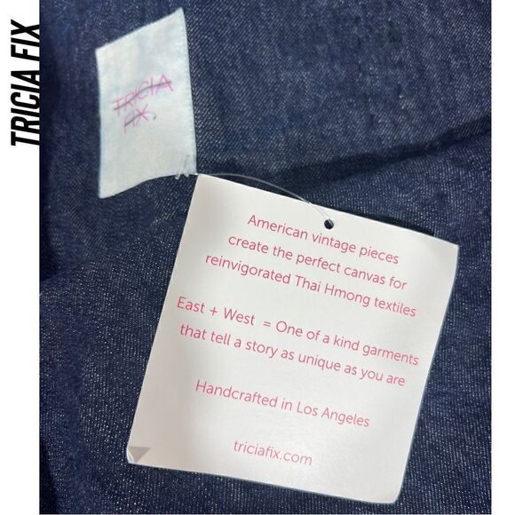 TRICIA FIX PATCHWORK EMBELLISHED TOTE HANDMADE USA NWT OS - Picture 2 of 5